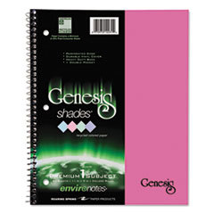 ROARING SPRING PAPER PRODUCTS One-Subject Genesis Shades Notebook  8 1/2 X 11  College Rule  Pink  34 Sheets; UNIT OF MEASURE: EA