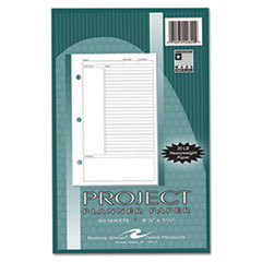 ROARING SPRING PAPER PRODUCTS Project Planner Paper  8 1/2 X 5 1/2  White  80 Sheets; UNIT OF MEASURE: EA
