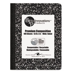 ROARING SPRING PAPER PRODUCTS Usda Certified Bio-Preferred Comp Book  7 1/2 X 9 3/4  100 Sheets  Black Marble; UNIT OF MEASURE: EA