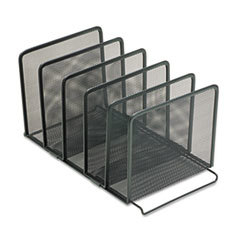 ROLODEX Mesh Stacking Sorter  Five Sections  Metal  8 1/4 X 14 3/8 X 7 7/8  Black; UNIT OF MEASURE: EA