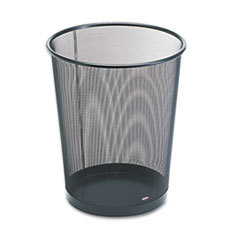 ROLODEX 4 1/2 Gallon Steel Black Round Mesh Trash Can; UNIT OF MEASURE: EA