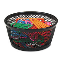 ROLODEX Jumbo Nestable Paper Clip Dish  Wire Mesh  4 3/8in Diameter X 2in   Black; UNIT OF MEASURE: EA