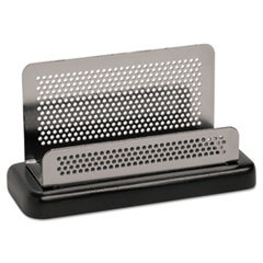 ROLODEX Distinctions Business Card Holder  Capacity 50 2 1/4 X 4 Cards  Metal/black; UNIT OF MEASURE: EA