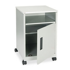 SAFCO PRODUCTS Steel Machine Stand W/compartment  One-Shelf  17-1/4w X 17-1/4d X 27-1/4h  Gray; UNIT OF MEASURE: EA