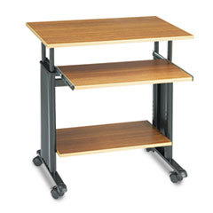 SAFCO PRODUCTS Adjustable Height Workstation  29-1/2 X 22d X 34h  Oak/black; UNIT OF MEASURE: EA
