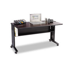 SAFCO PRODUCTS Mobile Computer Desk W/reversible Top  53.5 X 28 X 30  Mahogany/medium Oak/black; UNIT OF MEASURE: EA