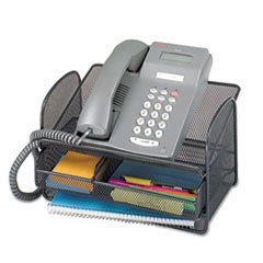 SAFCO PRODUCTS Onyx Angled Mesh Steel Telephone Stand  11 3/4 X 9 1/4 X 7  Black; UNIT OF MEASURE: EA