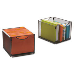 SAFCO PRODUCTS Onyx Mesh Cube Bins  12-1/2w X 14d X 10h  Black  2/pack; UNIT OF MEASURE: PG