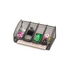 SAFCO PRODUCTS Metal Mesh Desk Organizer  Black  Five Sections  12 1/4 X 6 1/4 X 4 1/2; UNIT OF MEASURE: EA