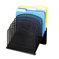 SAFCO PRODUCTS Mesh Desk Organizer  Eight Sections  Steel  11 1/4 X 10 7/8 X 13 3/4  Black; UNIT OF MEASURE: EA