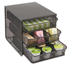 SAFCO PRODUCTS 3 Drawer Hospitality Organizer  7 Compartments  8 1/2inw X 11 1/4ind X 8 1/2inh  Bk; UNIT OF MEASURE: EA