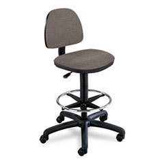 SAFCO PRODUCTS Precision Extended Height Swivel Stool W/adjustable Footring  Dark Gray; UNIT OF MEASURE: EA