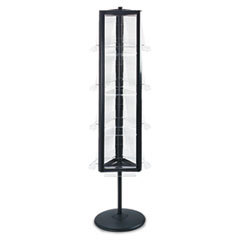 SAFCO PRODUCTS Rotary Literature Rack  12 Compartments  16-1/4w X 16-1/4d X 65h  Black; UNIT OF MEASURE: EA
