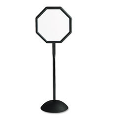 SAFCO PRODUCTS Double Sided Sign  Magnetic/dry Erase Steel  19 1/4 X 19 1/4  White  Black Frame; UNIT OF MEASURE: EA