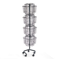 SAFCO PRODUCTS Wire Rotary Display Racks  32 Compartments  15w X 15d X 60h  Charcoal; UNIT OF MEASURE: EA