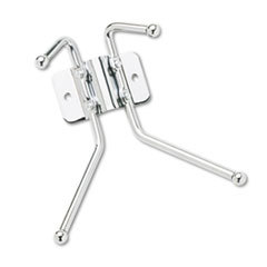 SAFCO PRODUCTS Metal Wall Rack  Two Ball-Tipped Double-Hooks  6-1/2w X 3d X 7h  Chrome; UNIT OF MEASURE: EA