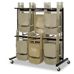 SAFCO PRODUCTS Two-Tier Chair Cart  64-1/2w X 33-1/2d X 70-1/4h  Black; UNIT OF MEASURE: EA