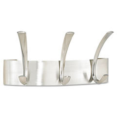 SAFCO PRODUCTS Metal Coat Rack  Steel  Wall Rack  Three Hook  10-3/4w X 4-1/2d X 5-1/4h  Silver; UNIT OF MEASURE: EA