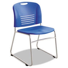 SAFCO PRODUCTS Vy Series Stack Chairs  Plastic Back/seat  Sled Base  Blue  2/carton; UNIT OF MEASURE: BX