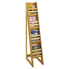 SAFCO PRODUCTS Bamboo Magazine/pamphlet Floor Display  10w X 18-1/4d X 56-1/2h  Natural; UNIT OF MEASURE: EA