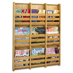 SAFCO PRODUCTS Bamboo Magazine/pamphlet Wall Display  29w X 1-3/4d X 37-3/4h  Natural; UNIT OF MEASURE: EA