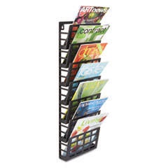 SAFCO PRODUCTS Grid Magazine Rack  Seven Compartments  9-1/2w X 5-1/2d X 29-1/2h  Black; UNIT OF MEASURE: EA