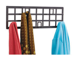 SAFCO PRODUCTS Grid Coat Rack  Five Hooks  21-1/2w X 2-1/4d X 6-3/4h  Black; UNIT OF MEASURE: EA