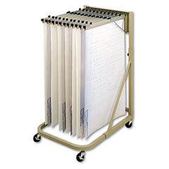 SAFCO PRODUCTS Steel Sheet File Mobile Rack  12 Hanging Clamps  27w X 27-1/2d X 61-1/2h  Sand; UNIT OF MEASURE: EA