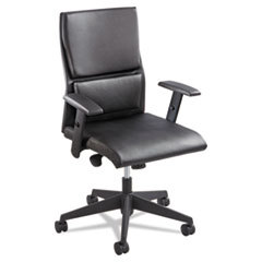 SAFCO PRODUCTS Tuvi Series Executive Mid-Back Chair  Leatherette Back/seat  Black; UNIT OF MEASURE: EA