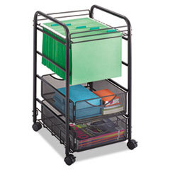 SAFCO PRODUCTS Onyx Mesh Mobile File  Two-Drawers  15-3/4w X 17d X 27h  Black; UNIT OF MEASURE: EA
