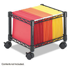 SAFCO PRODUCTS Mini Mobile Wire File Cart  Steel Wire  15-1/2w X 14d X 12-1/2h  Black; UNIT OF MEASURE: EA