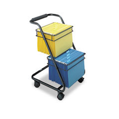 SAFCO PRODUCTS Jazz Two-Tier File Cart  15-3/4w X 19d X 28h  Black; UNIT OF MEASURE: EA