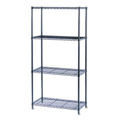 SAFCO PRODUCTS Commercial Wire Shelving  Four-Shelf  36w X 18d X 72h  Black; UNIT OF MEASURE: EA