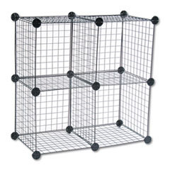 SAFCO PRODUCTS Wire Cube Shelving System  14w X 14d X 14h  Black; UNIT OF MEASURE: SE