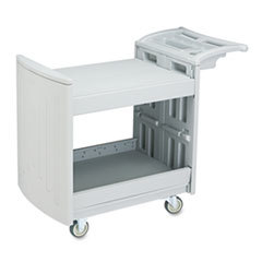 SAFCO PRODUCTS Utility Cart  Two-Shelf  45w X 23d X 37-1/4h  Light Gray; UNIT OF MEASURE: EA