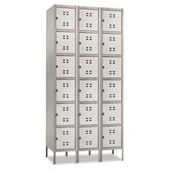 SAFCO PRODUCTS Three-Column Box Locker  36w X 18d X 78h  Two-Tone Gray; UNIT OF MEASURE: EA