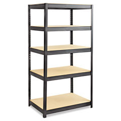 SAFCO PRODUCTS Boltless Steel/particleboard Shelving  Five-Shelf  36w X 24d X 72h  Black; UNIT OF MEASURE: EA