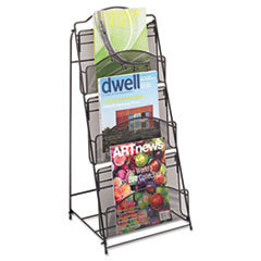 SAFCO PRODUCTS Onyx Magazine Floor Rack  12-1/2w X 13d X 26-3/4h  Black; UNIT OF MEASURE: EA