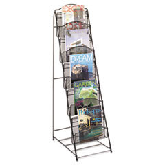 SAFCO PRODUCTS Onyx Magazine Floor Rack  12-1/2w X 18-1/2d X 46h  Black; UNIT OF MEASURE: EA