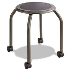 SAFCO PRODUCTS Diesel Series Industrial Stool  Stationary Padded Seat  Casters  Steel/pewter; UNIT OF MEASURE: EA