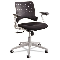 SAFCO PRODUCTS Reve Series Task Chair  Square Plastic Back  Polyester Seat  Black Seat/back; UNIT OF MEASURE: EA