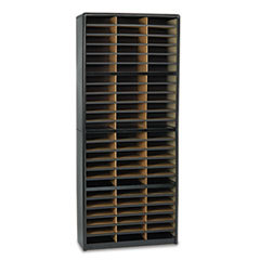 SAFCO PRODUCTS Steel/fiberboard Literature Sorter  72 Sections  32 1/4 X 13 1/2 X 75  Black; UNIT OF MEASURE: EA