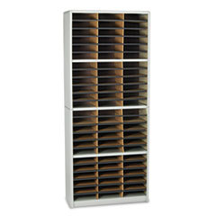 SAFCO PRODUCTS Steel/fiberboard Literature Sorter  72 Sections  32 1/4 X 13 1/2 X 75  Gray; UNIT OF MEASURE: EA
