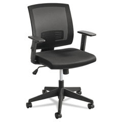 SAFCO PRODUCTS Mezzo Series Task Chair  Mesh Back  Upholstered Seat  Black Seat/back; UNIT OF MEASURE: EA