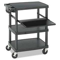 SAFCO PRODUCTS Multimedia Projector Cart  Four-Shelf  27-3/4w X 18-3/4 X 34-3/4  Black; UNIT OF MEASURE: EA