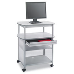 SAFCO PRODUCTS Impromptu Av Cart With Storage Drawer  Three-Shelf  36-1/2 X 26 X 44  Gray; UNIT OF MEASURE: EA