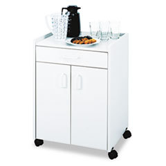 SAFCO PRODUCTS Mobile Refreshment Center Cart  One-Shelf  23w X 18d X 31h  Gray; UNIT OF MEASURE: EA