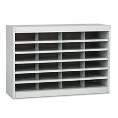 SAFCO PRODUCTS Steel/fiberboard E-Z Stor Sorter  24 Sections  37 1/2 X 12 3/4 X 25 3/4  Gray; UNIT OF MEASURE: EA
