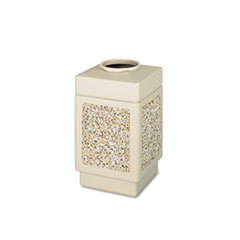 SAFCO PRODUCTS Canmeleon Top-Open Receptacle  Square  Aggregate/polyethylene  38gal  Tan; UNIT OF MEASURE: EA