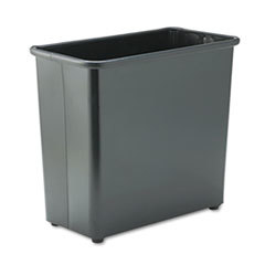 SAFCO PRODUCTS Fire-Safe Wastebasket  Rectangular  Steel  27.5qt  Black; UNIT OF MEASURE: EA